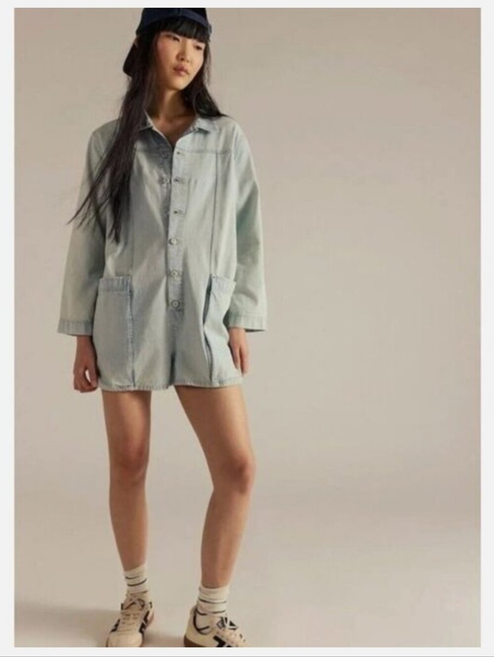 Free People We The Free "Maggie" Denim Shortalls NWOT